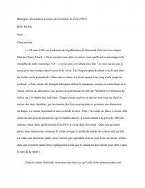 Dissertation A Propos De Germinal De Zola 1885 Memoires Gratuits Plum05