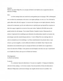 Dissertation Sur Oedipe Roi De Sophocle Memoire Orhan